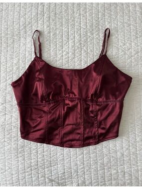 Target Satin Burgundy Camisole Tank